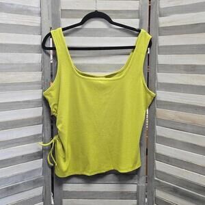 Women's Ruched Side Cut Out Knit Tank Top | Future Collective | XXL
